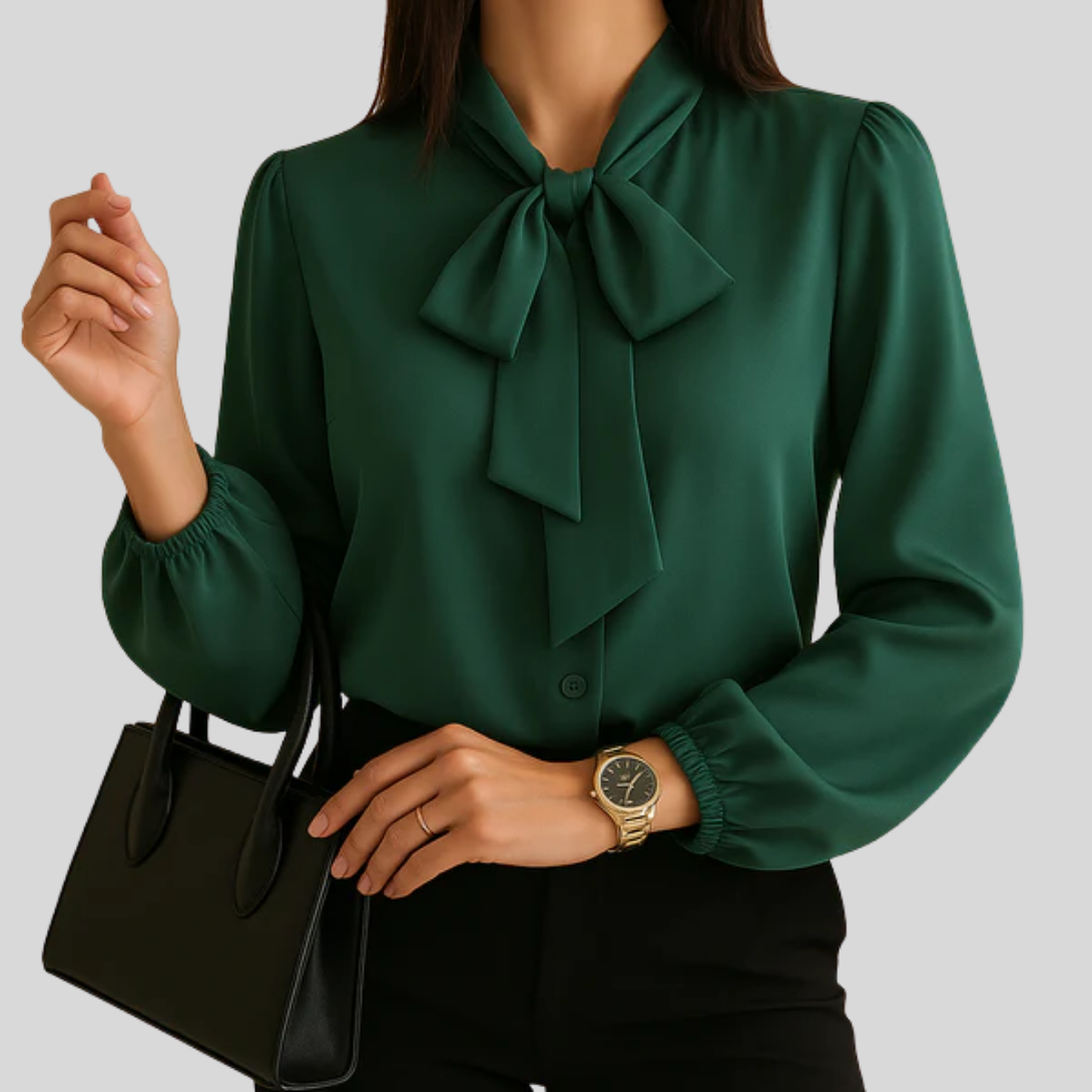 Damesblouse met lintdetail