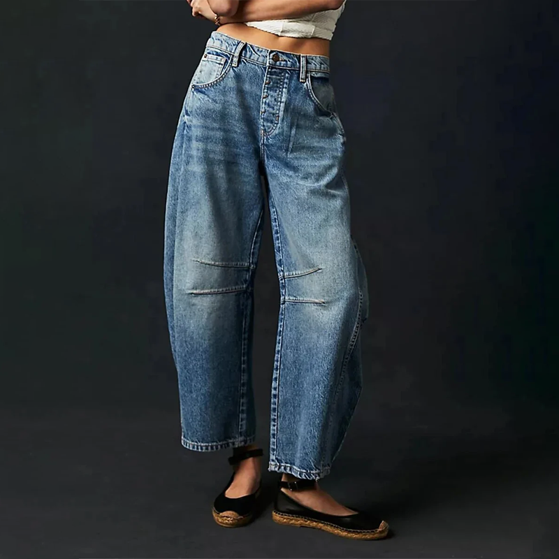Damesjeans met wijde pijpen