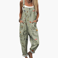 Damesjumpsuit met print en wijde pijpen