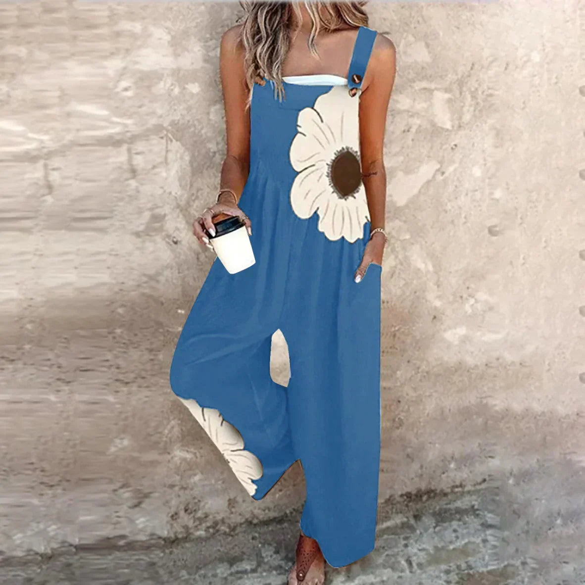 Damesjumpsuit met vierkante hals