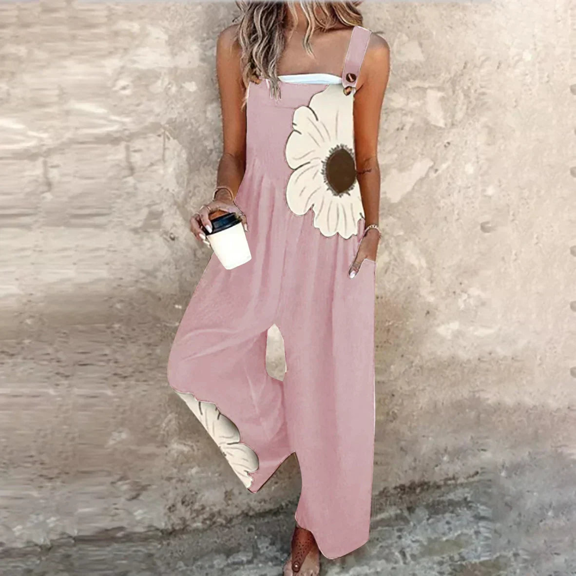Damesjumpsuit met vierkante hals