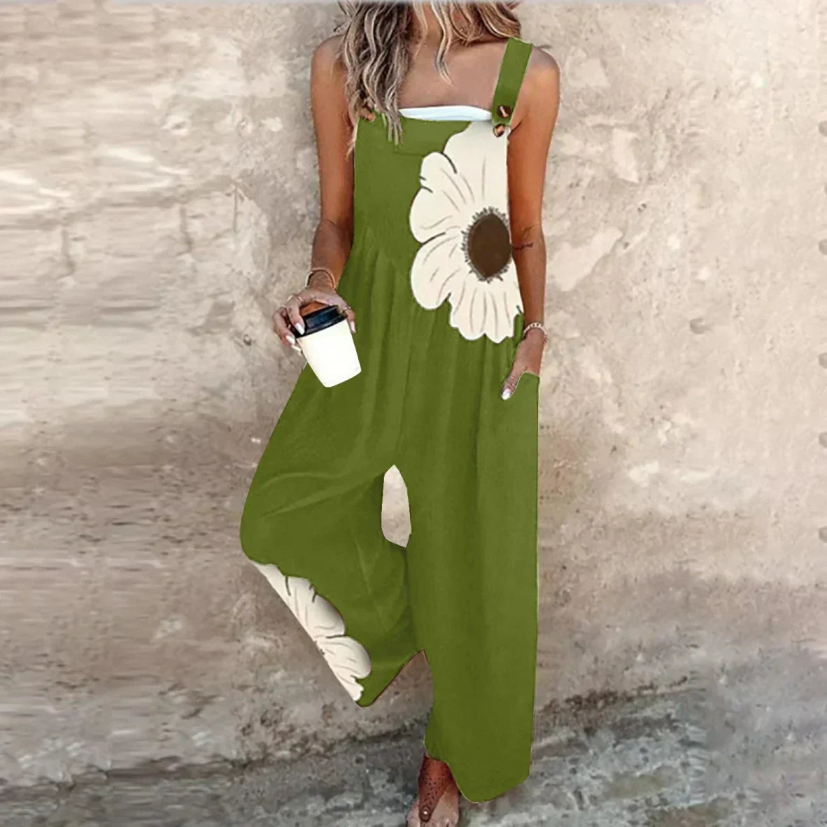 Damesjumpsuit met vierkante hals