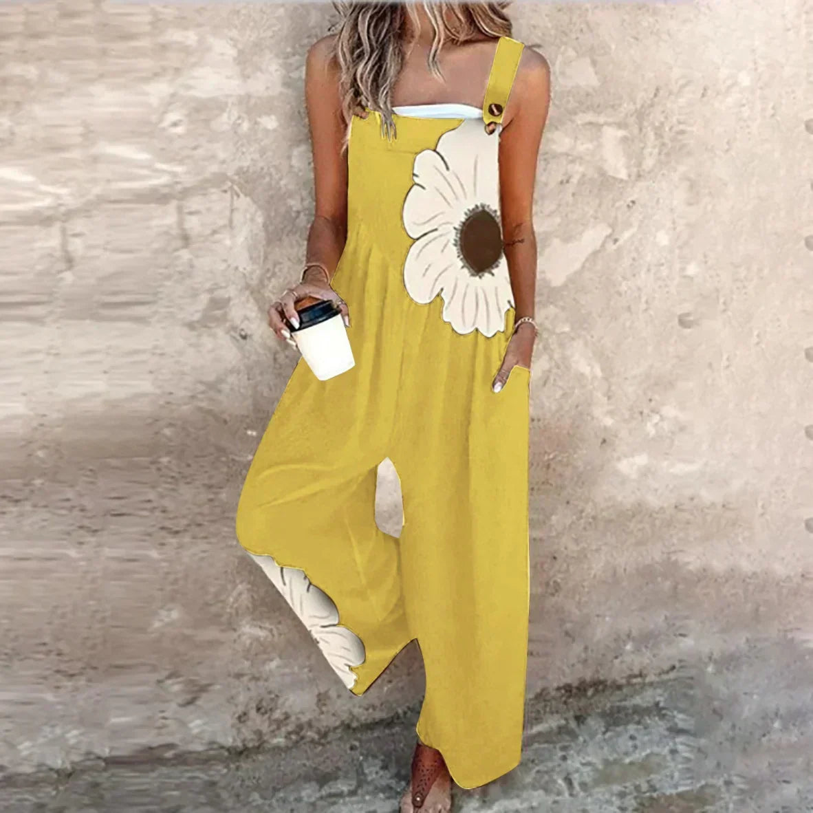 Damesjumpsuit met vierkante hals
