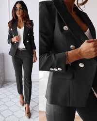 Damespak - Blazer en Elegante Strakke Broek