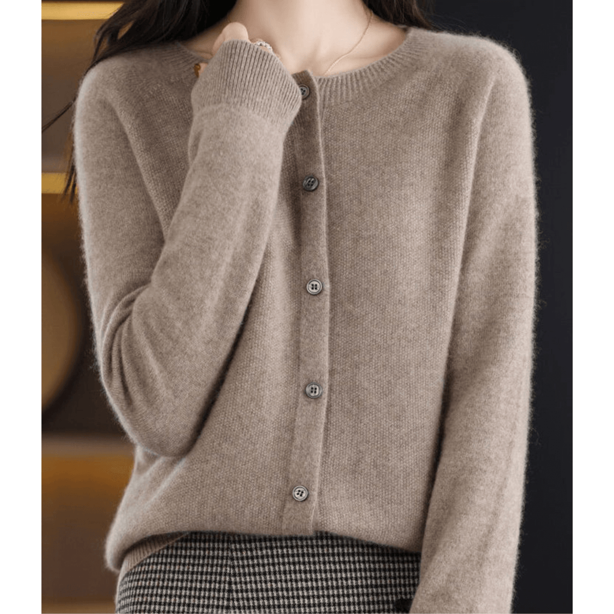 Damesvest met V-hals
