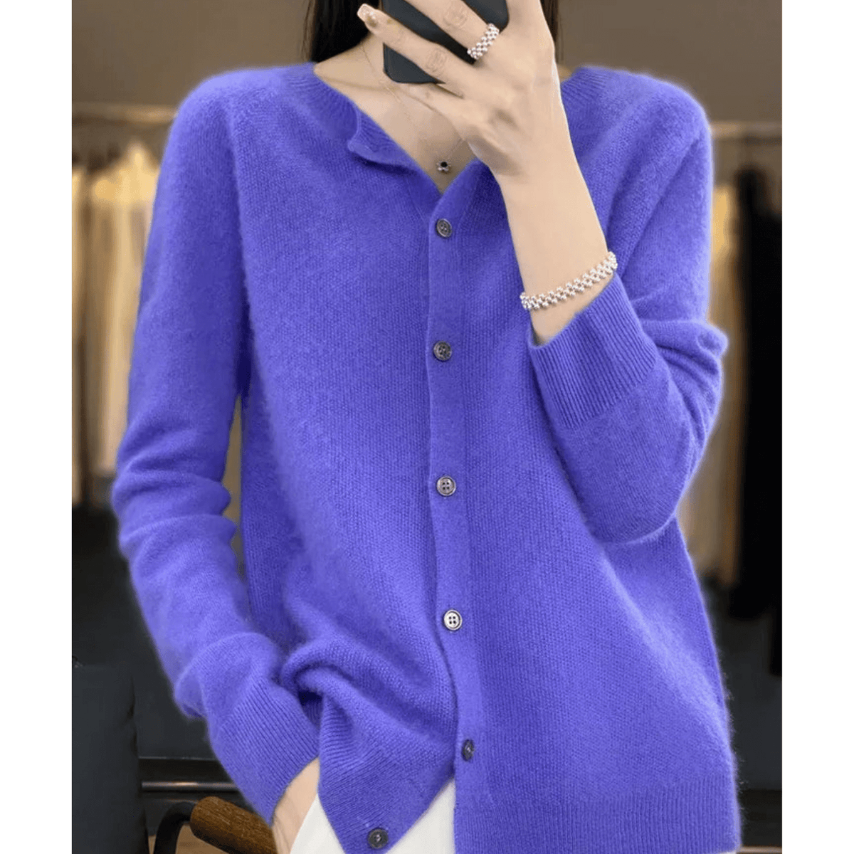 Damesvest met V-hals