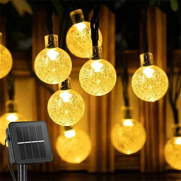 Decoratieve Solar Lichtslinger voor Buiten – Elegant Design en Automatisch Opladen op Zonne-energie