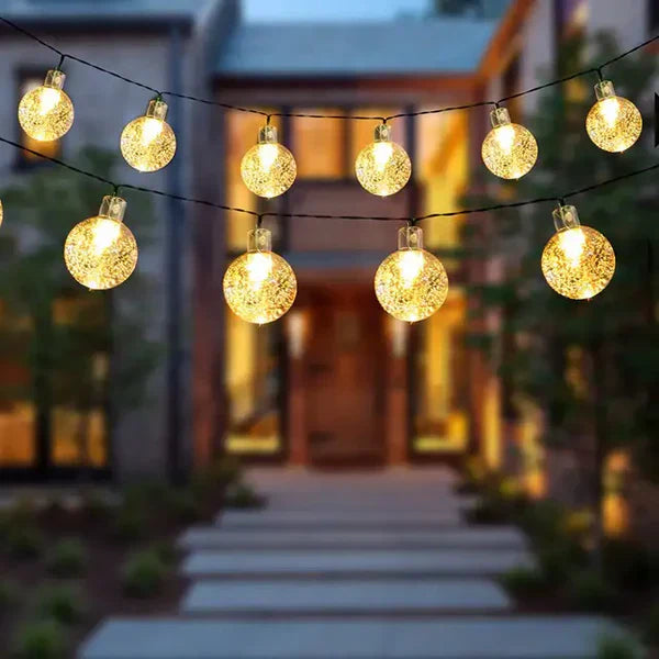 Decoratieve Solar Lichtslinger voor Buiten – Elegant Design en Automatisch Opladen op Zonne-energie