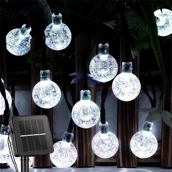 Decoratieve Solar Lichtslinger voor Buiten – Elegant Design en Automatisch Opladen op Zonne-energie