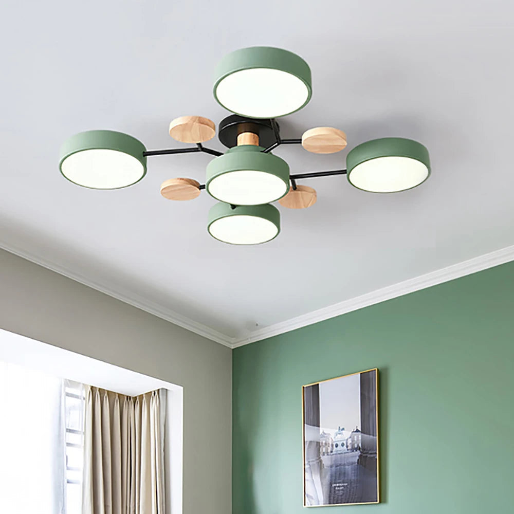 Design slanke plafondlamp met handafgewerkte details