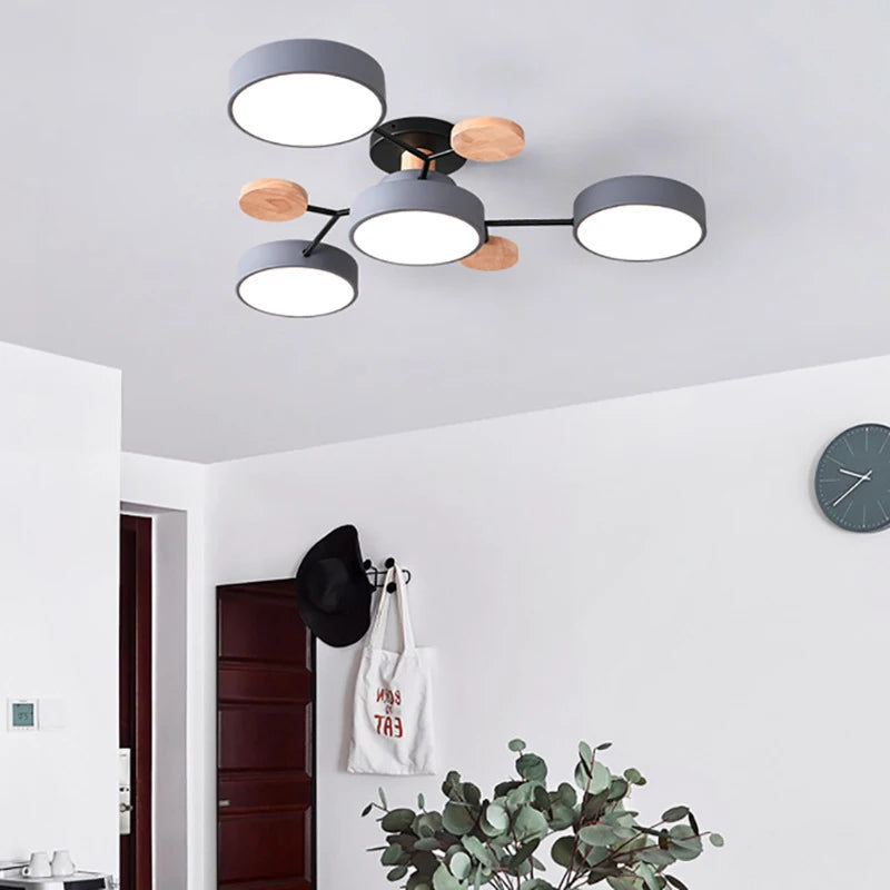 Design slanke plafondlamp met handafgewerkte details