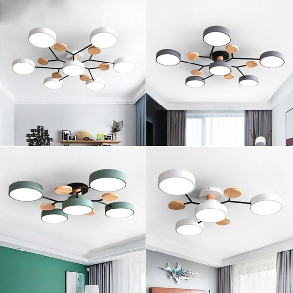 Design slanke plafondlamp met handafgewerkte details