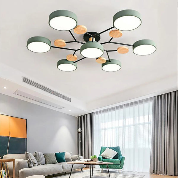 Design slanke plafondlamp met handafgewerkte details