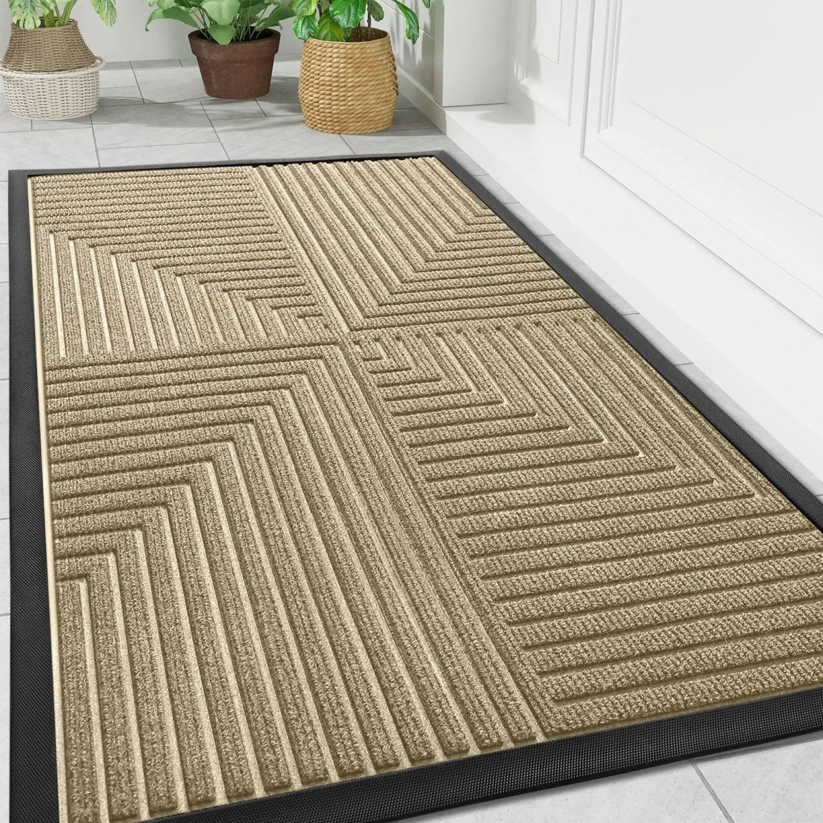 Deurmat met antislip achterzijde en vuilopvangende werking