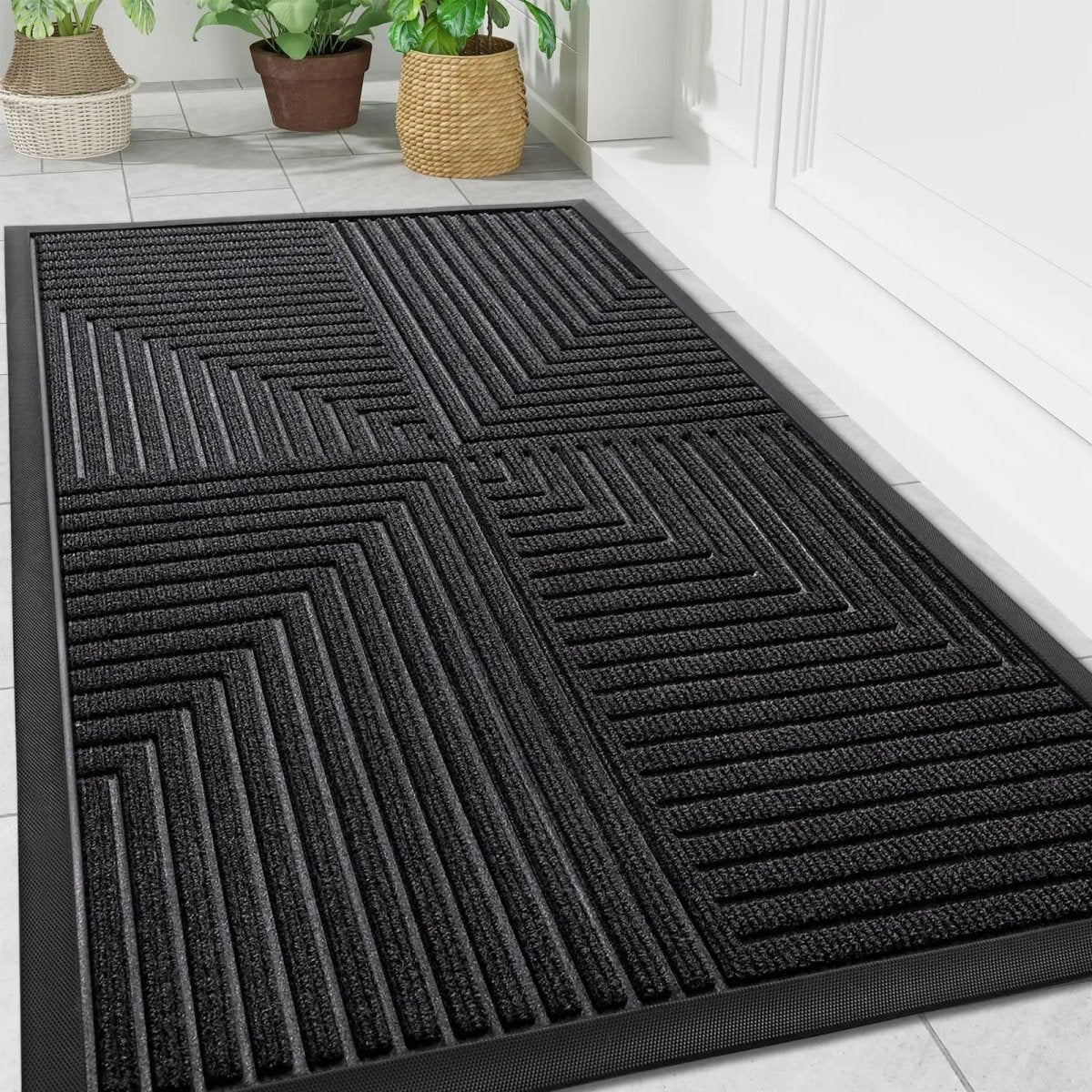 Deurmat met antislip achterzijde en vuilopvangende werking