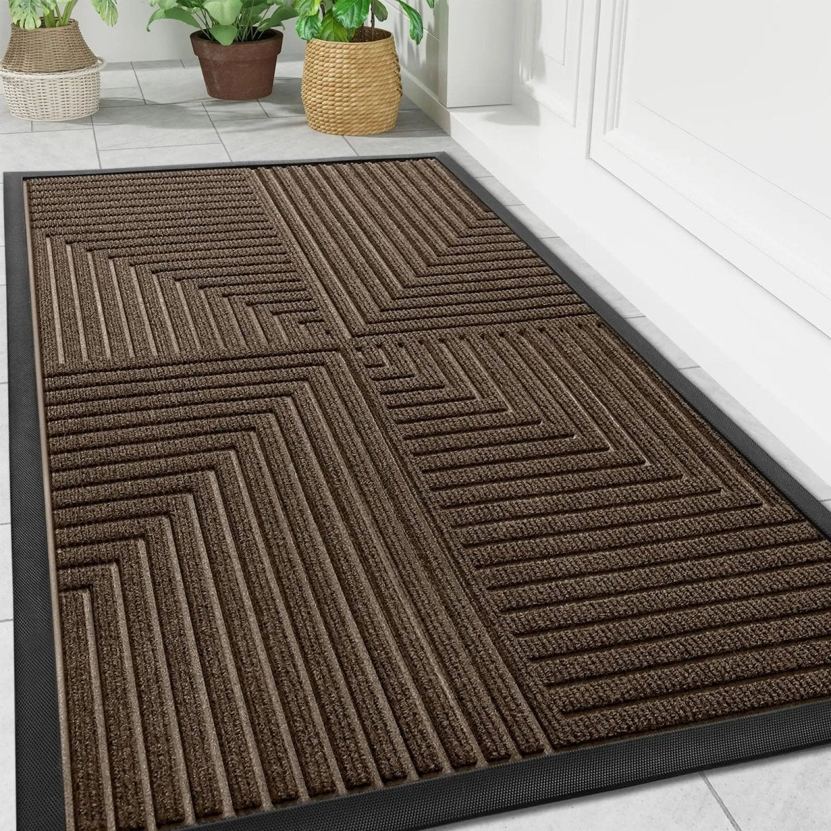 Deurmat met antislip achterzijde en vuilopvangende werking