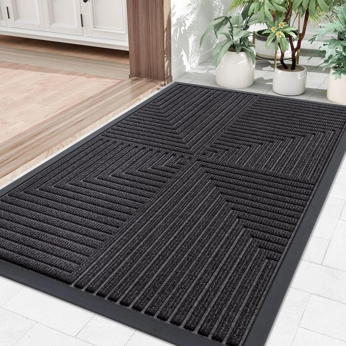 Deurmat met antislip achterzijde en vuilopvangende werking