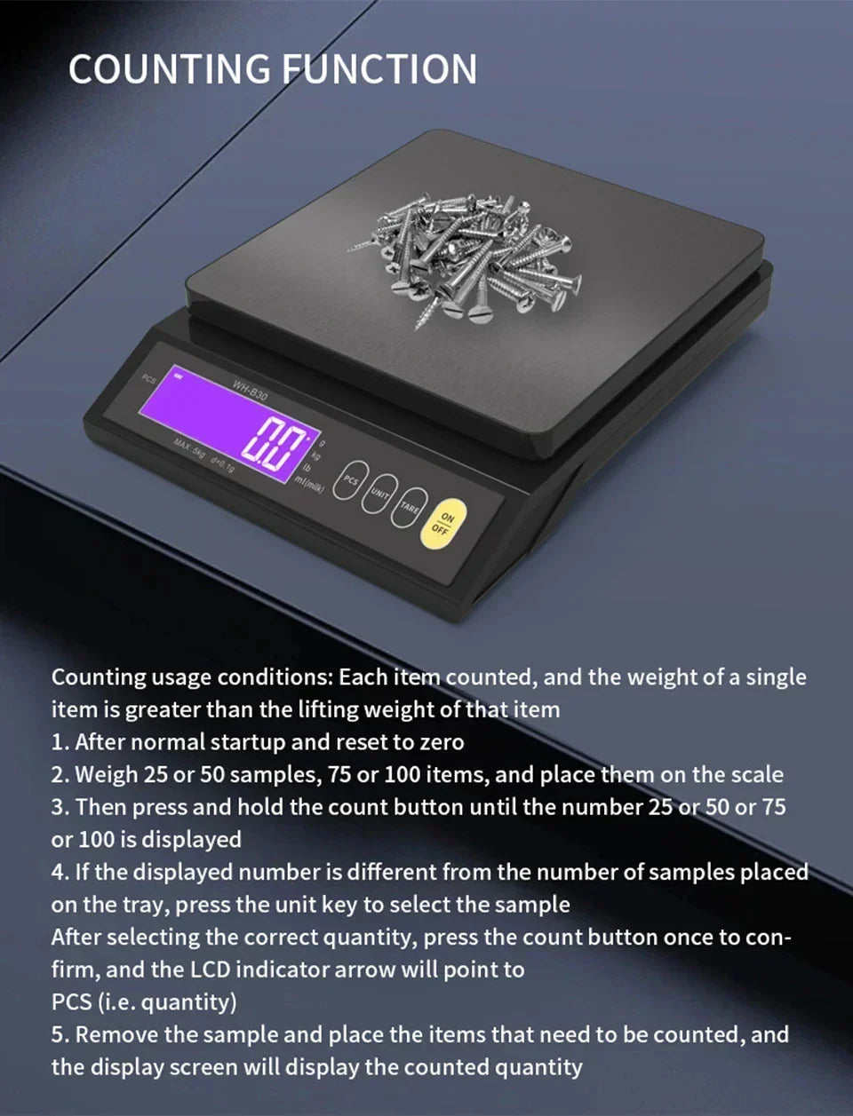 Digitale Elektronische Keukenweegschaal 5 kg/0,1 g en 10 kg/1 g, met Lcd-scherm, Volledig Waterdicht Roestvrijstalen Weeginstrument voor Bakkers