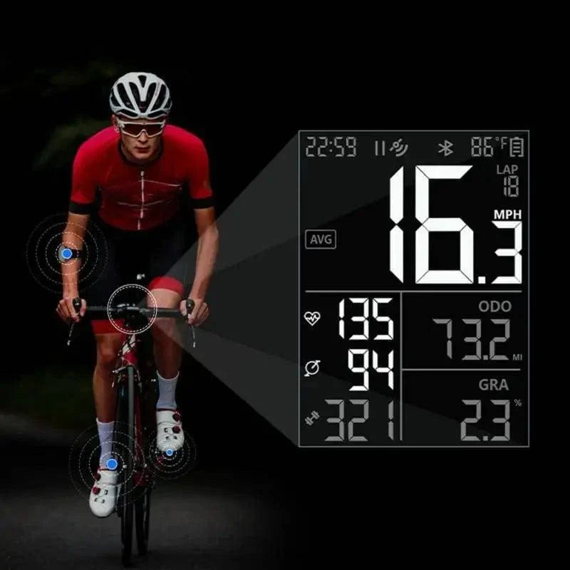Draadloze GPS fietscomputer M2
