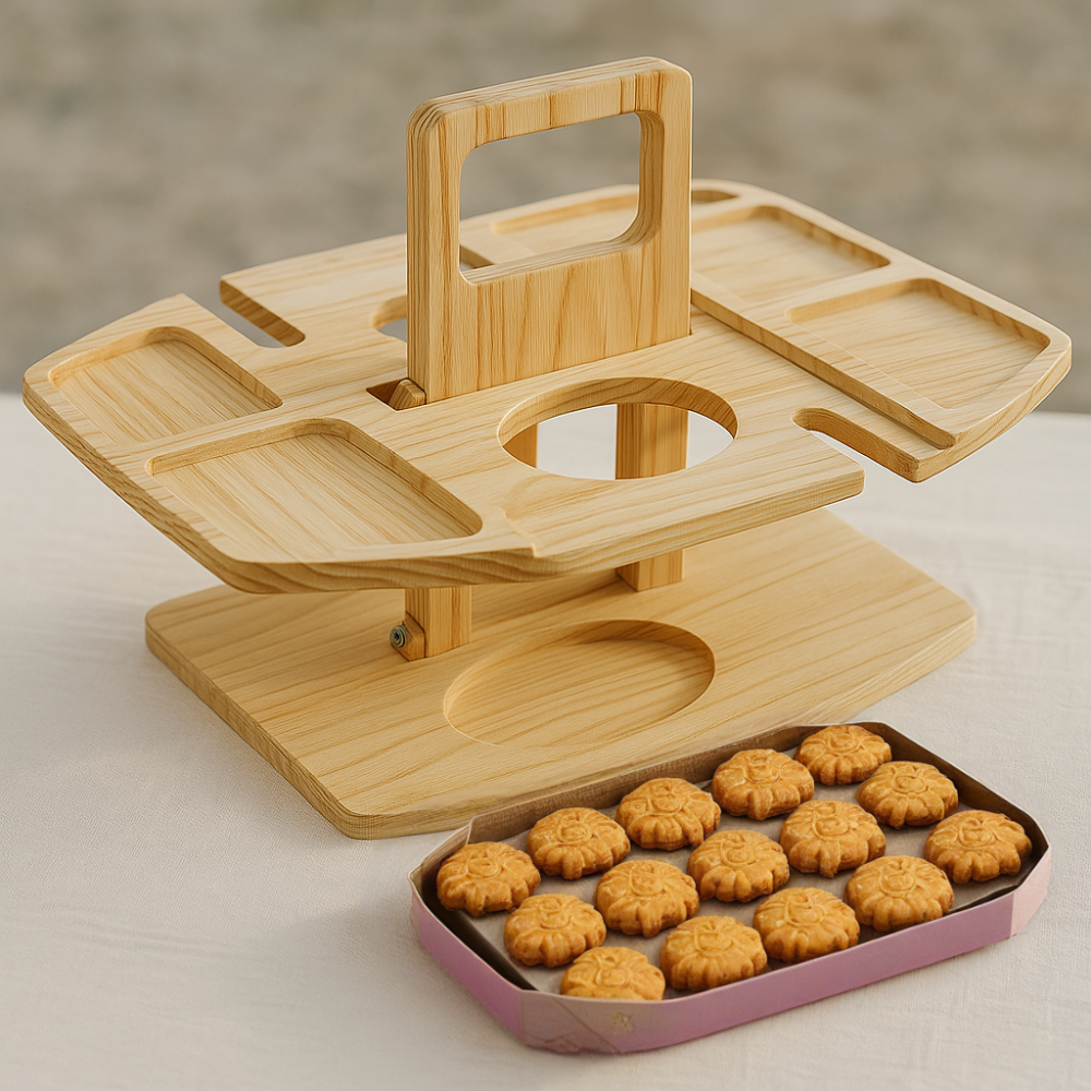 Draagbare houten picknick-wijntafel voor buitenevenementen