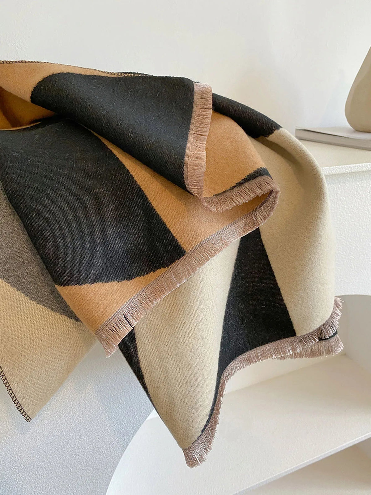 Dubbelzijdige kasjmieren damessjaal - Warm & elegant