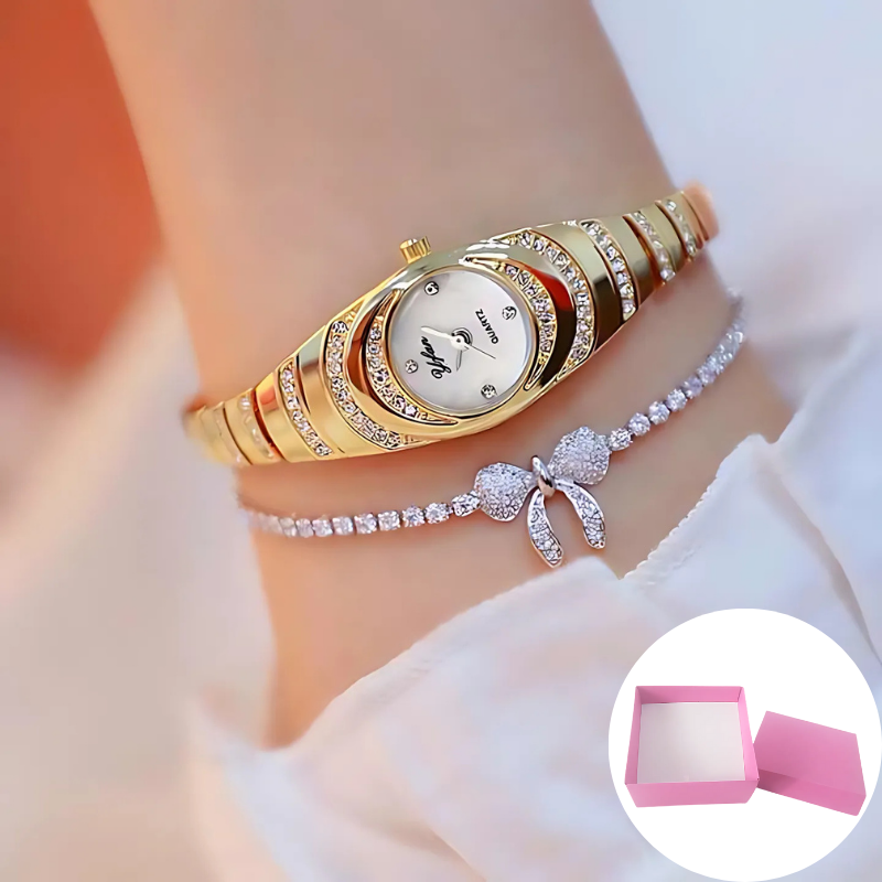 Elegant Horloge: Elegant Modern Dameshorloge Met Cadeauverpakking