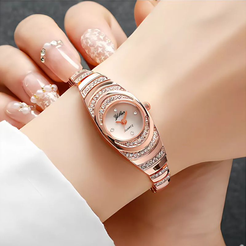 Elegant Horloge: Elegant Modern Dameshorloge Met Cadeauverpakking