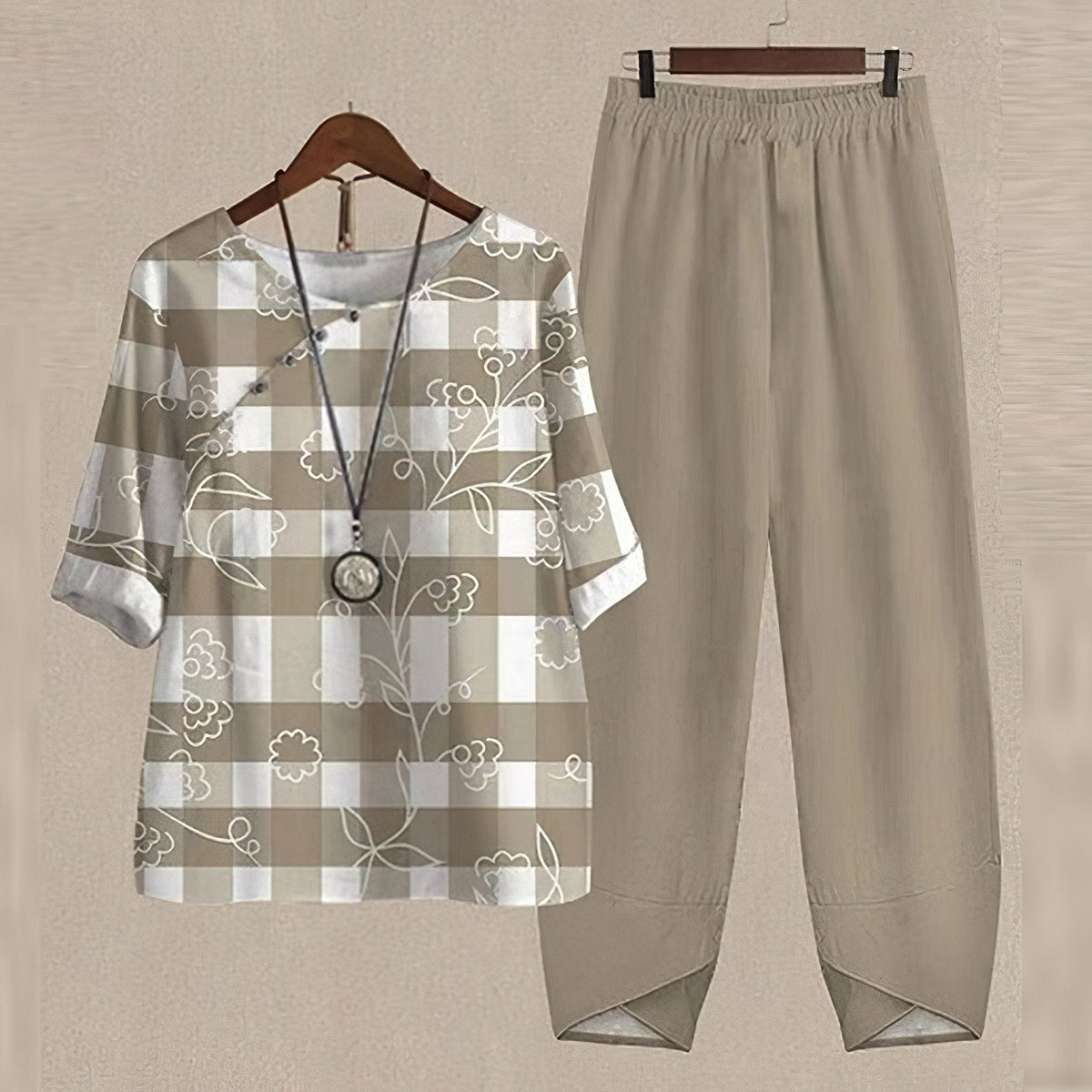 Elegante en Comfortabele Tweedelige Set met Bloemenprint