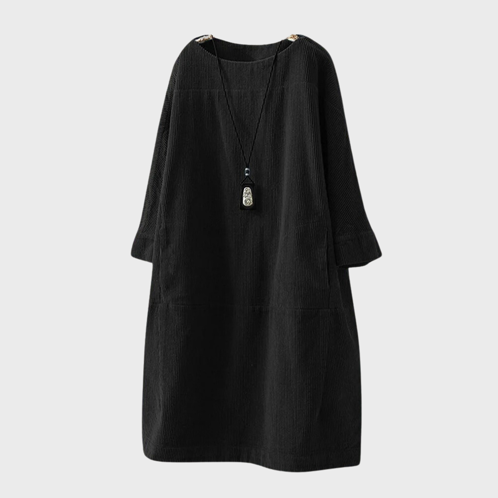 Elegante fluwelen jurk met zachte structuur voor dames