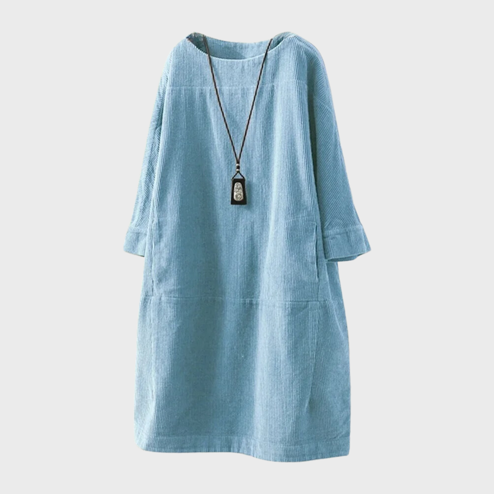 Elegante fluwelen jurk met zachte structuur voor dames