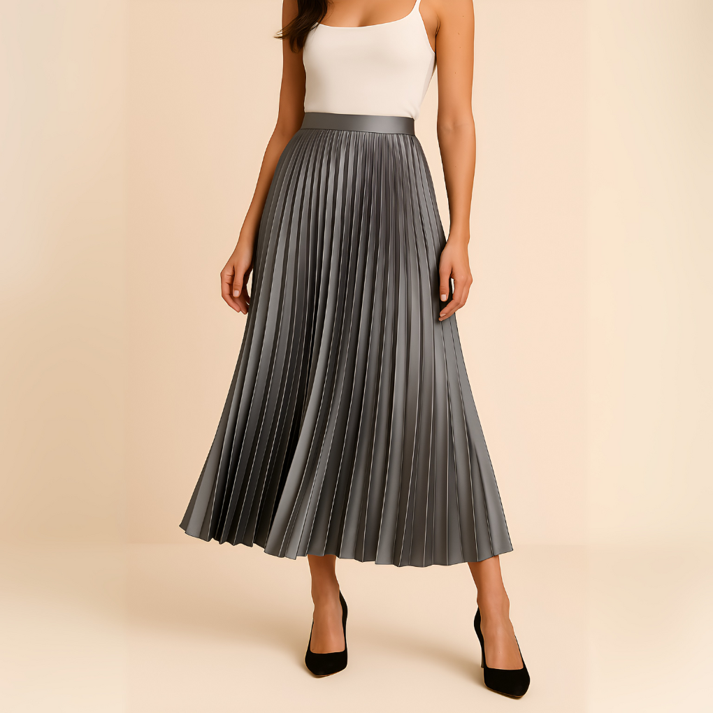 Elegante geplooide midi-rok voor dames