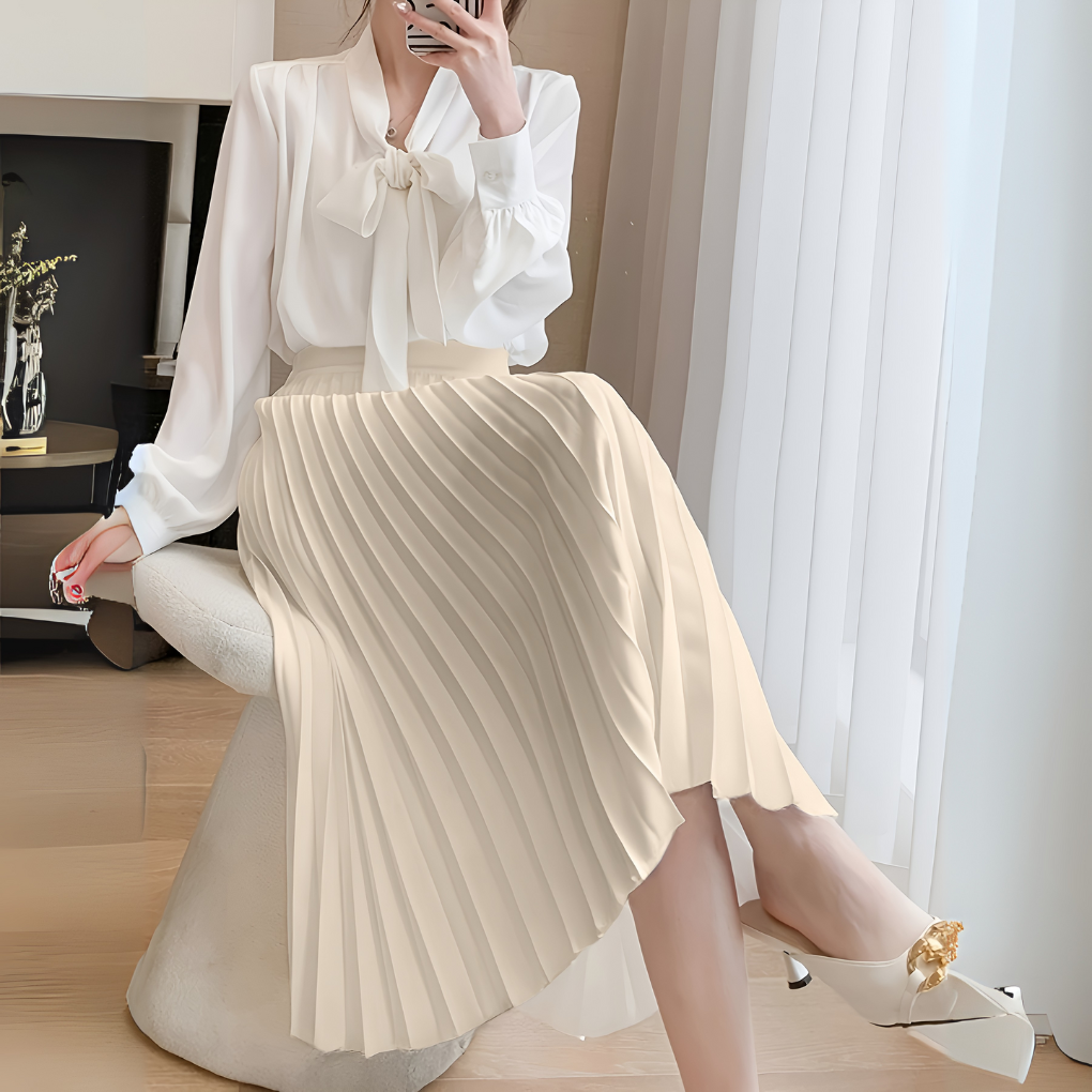 Elegante geplooide midi-rok voor dames
