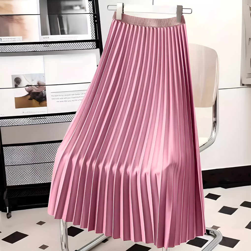 Elegante geplooide midi-rok voor dames