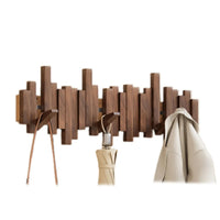 Elegante houten kapstok in pianostijl - Walnoot & beuken