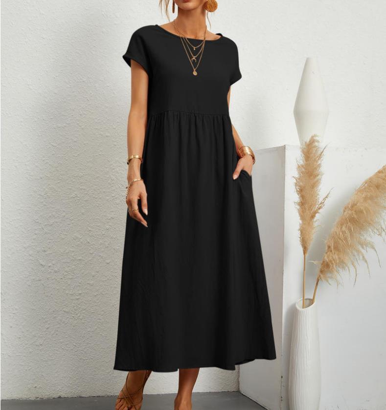 Elegante midi-jurk met losse pasvorm