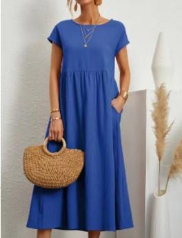 Elegante midi-jurk met losse pasvorm