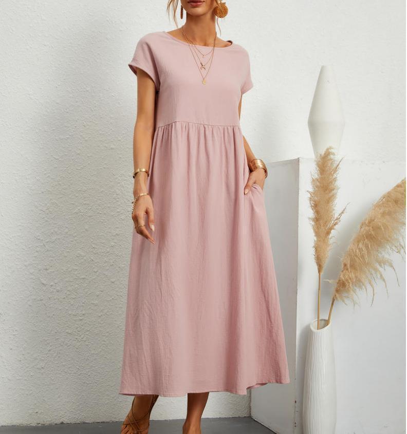 Elegante midi-jurk met losse pasvorm