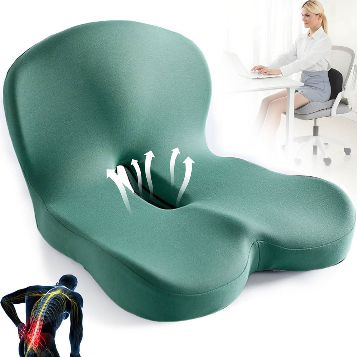 Ergonomisch zitkussen van traagschuim