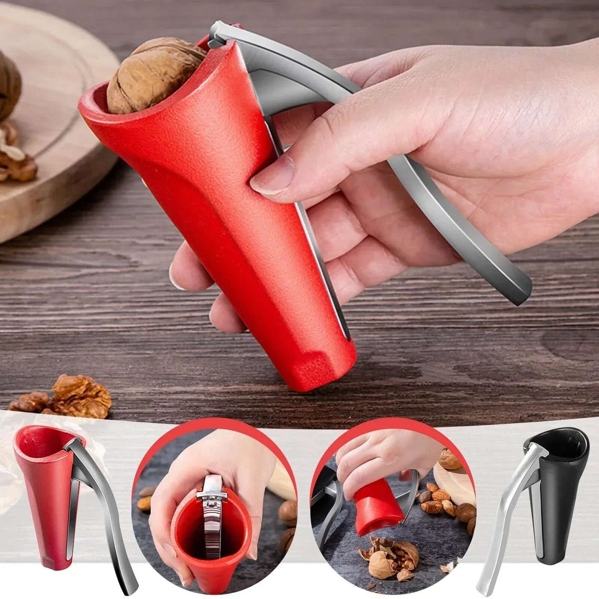 Ergonomische notenkraker met hefboommechanisme