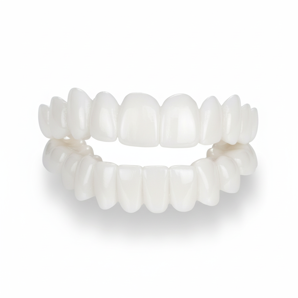 Esthetische Tandveneers voor Lachcorrectie | Verstelbare Cosmetische Tandhoezen van Medische Hars voor Directe Lachcorrectie | Boven- en Onderkaak