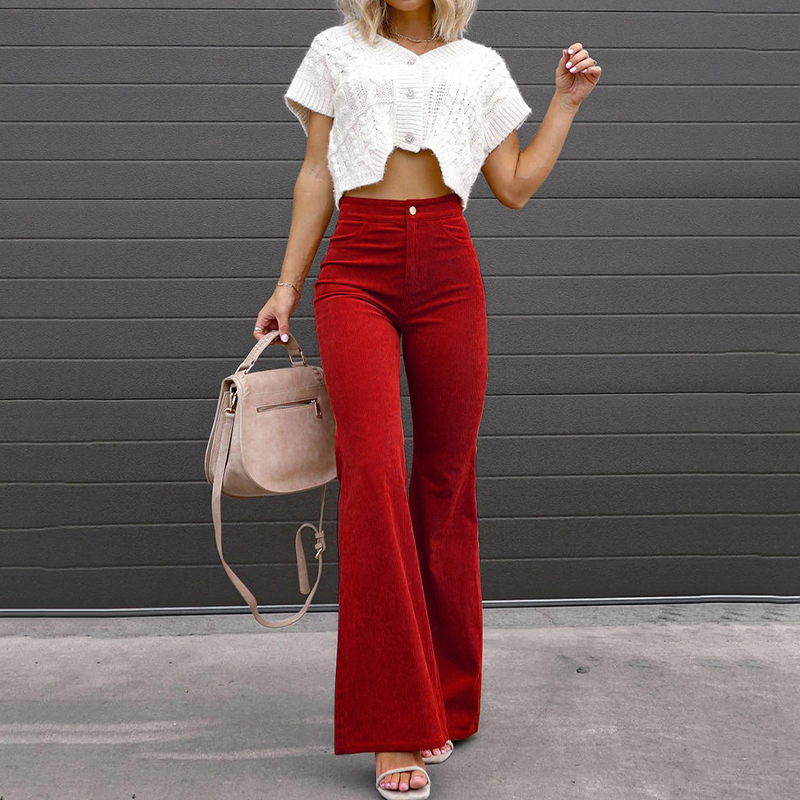 Flared broek met hoge taille voor dames
