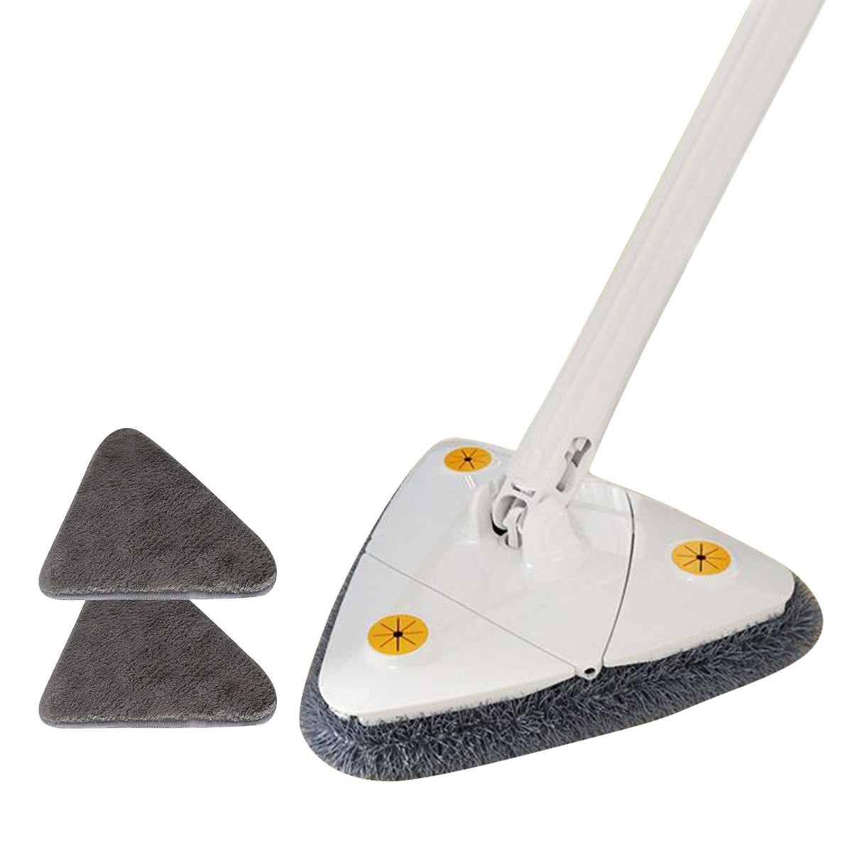 Flexibele driehoekige mop met wringsysteem
