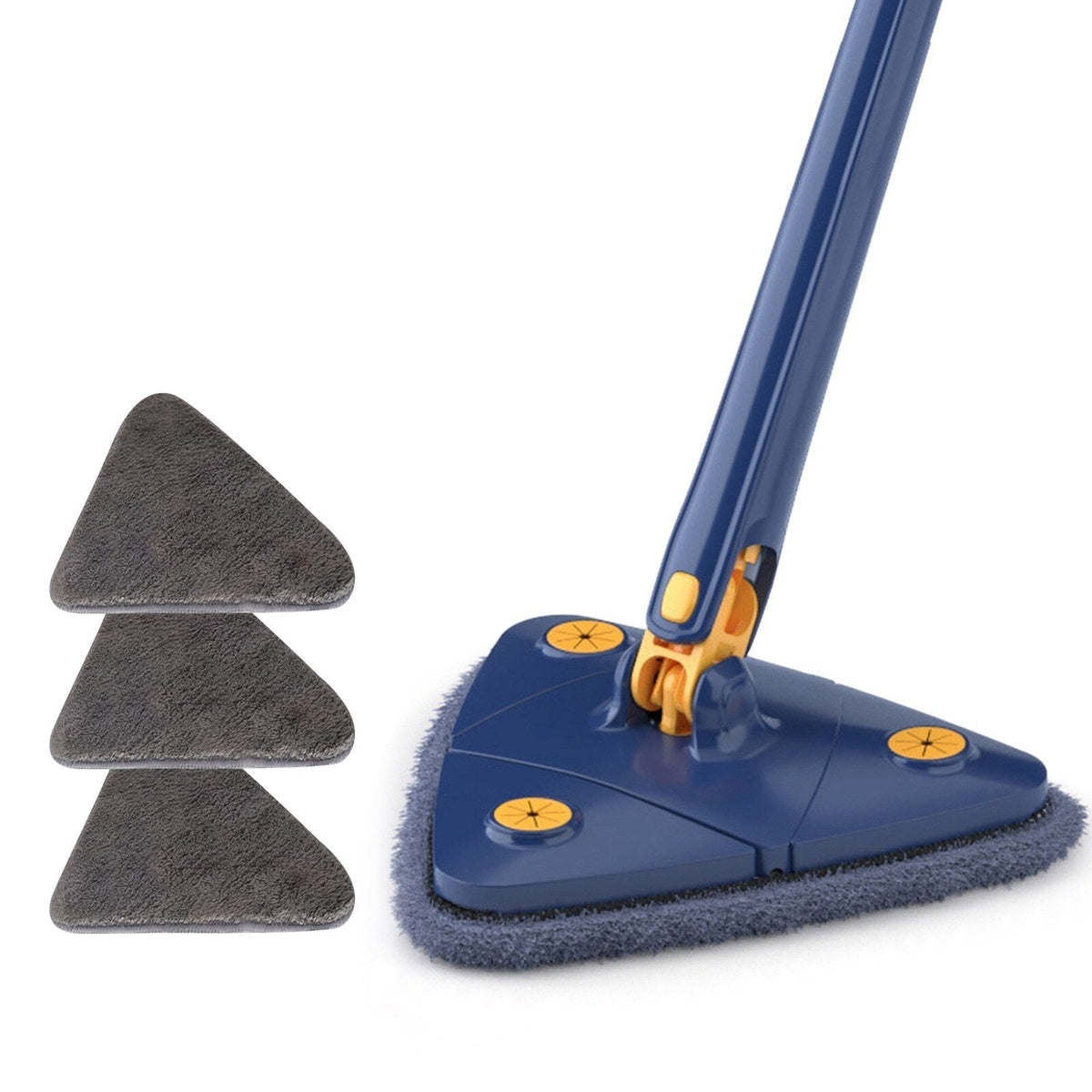 Flexibele driehoekige mop met wringsysteem