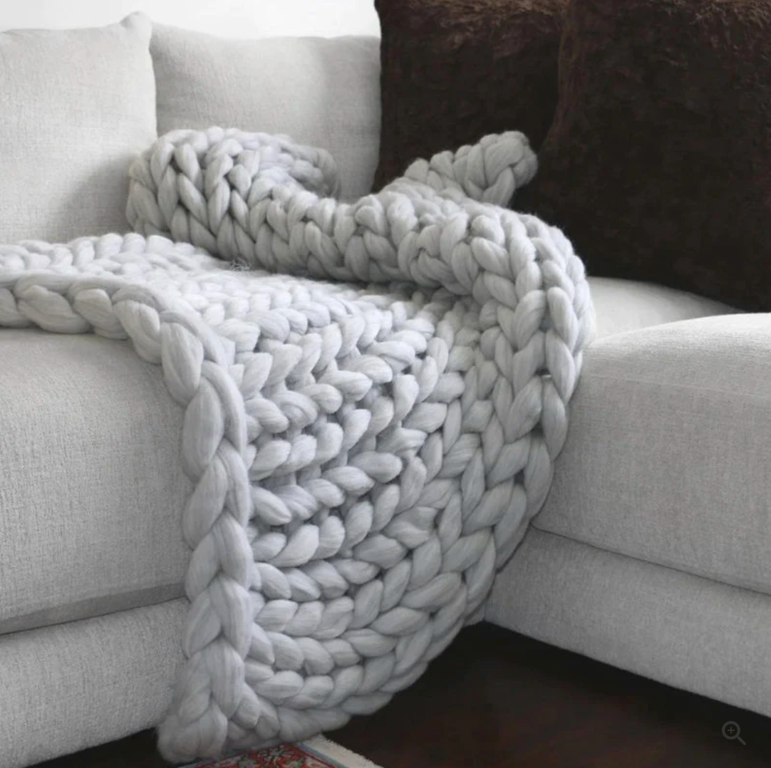 Gebreide deken van merinowol – Warmte & luxe