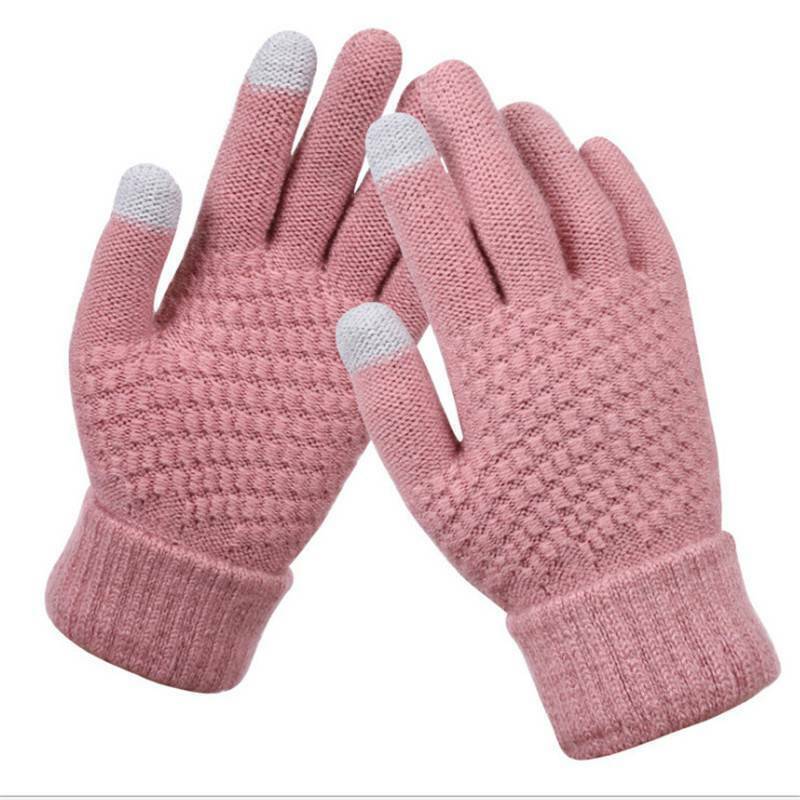 Gebreide touchscreen handschoenen voor dames