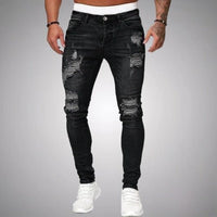 Gerafelde skinny jeans voor heren