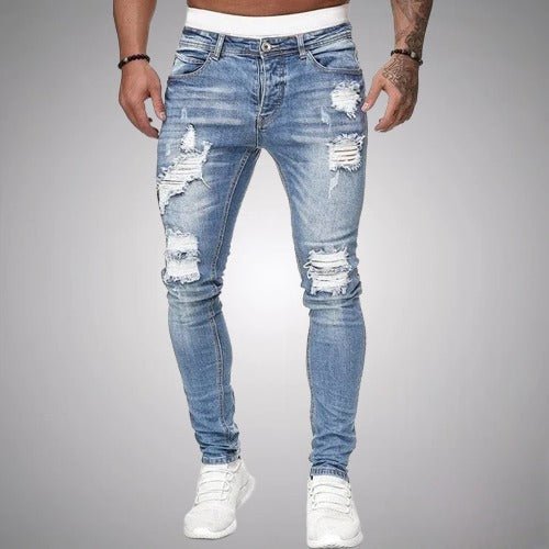 Gerafelde skinny jeans voor heren