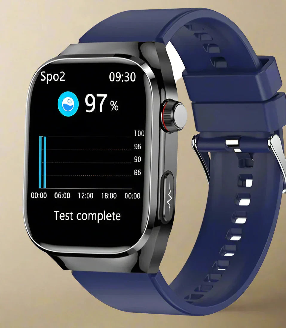 Gezondheids-smartwatch met ecg en 2,04 AMOLED-scherm – Monitort hartslag, bloedsuiker en meer