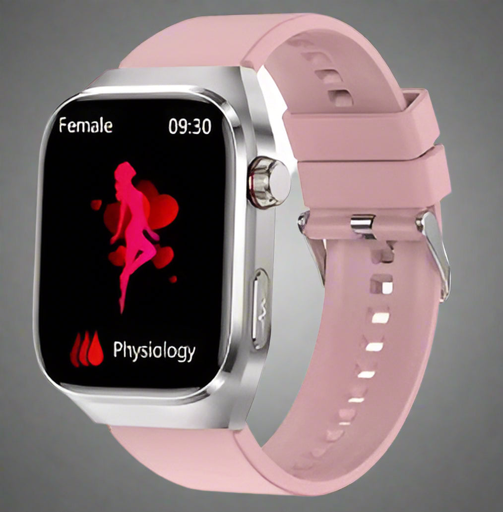 Gezondheids-smartwatch met ecg en 2,04 AMOLED-scherm – Monitort hartslag, bloedsuiker en meer