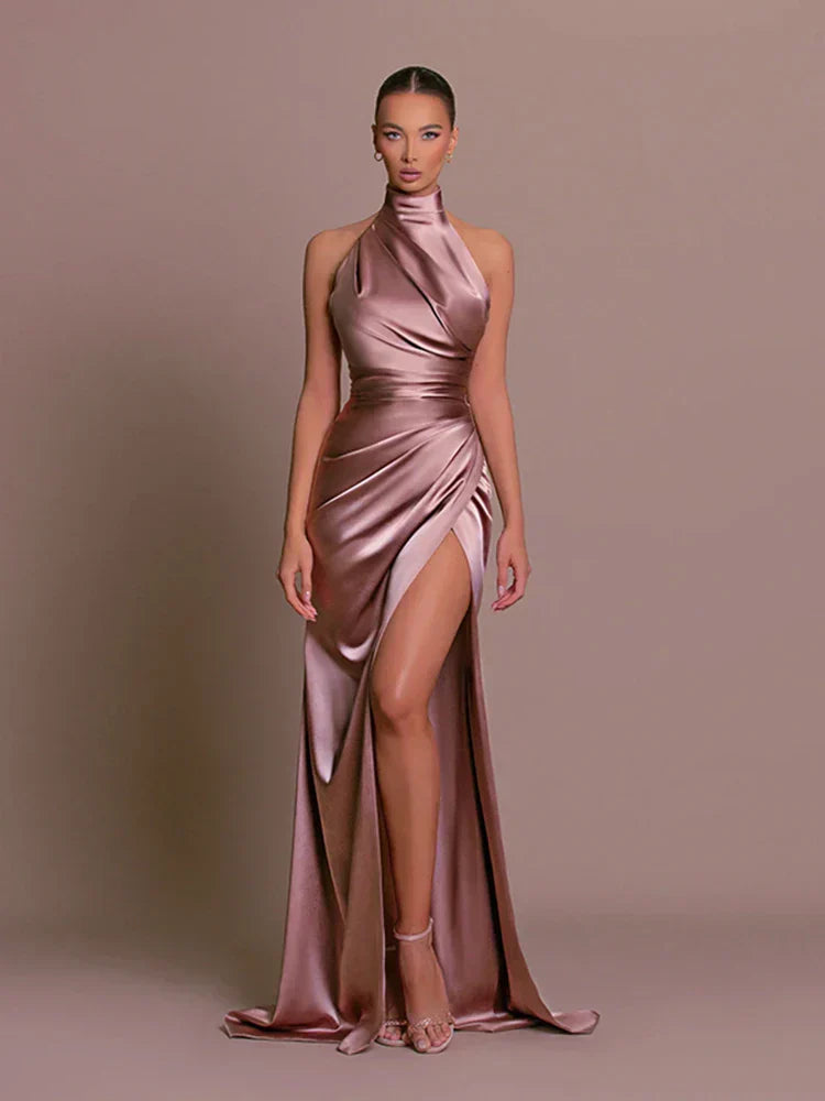 Halterneck maxi-jurk voor dames